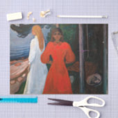 エドバードムンチ赤と白- 薄葉紙 (クラフト)