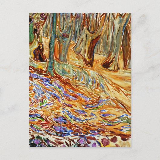 エドバードムンチ – エルムフォレスト春 ポストカード (正面)