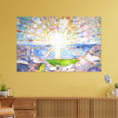 エドバードムンチ – ザ・サン キャンバスプリント (インサイチュ (リビング))