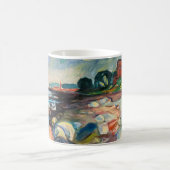 エドバードムンチ – ショアウィズレッドハウス コーヒーマグカップ (中央)