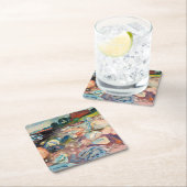 エドバードムンチ – ショアウィズレッドハウス スクエアペーパーコースター (インサイチュ)