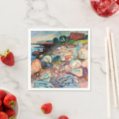 エドバードムンチ – ショアウィズレッドハウス スタンダードカクテルナプキン (インサイチュ)