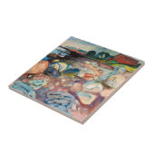 エドバードムンチ – ショアウィズレッドハウス タイル (側面)