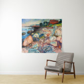 エドバードムンチ – ショアウィズレッドハウス タペストリー (インサイチュ(横))