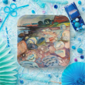 エドバードムンチ – ショアウィズレッドハウス ペーパープレート (パーティー)