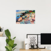 エドバードムンチ – ショアウィズレッドハウス ポスター (ホームオフィス)