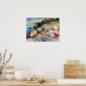 エドバードムンチ – ショアウィズレッドハウス ポスター (キッチン)