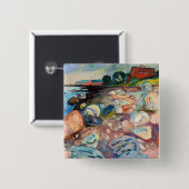 エドバードムンチ – ショアウィズレッドハウス 缶バッジ (正面&裏面)