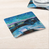 エドバードムンチ – スターリーナイト1922 スクエアペーパーコースター (アングル)