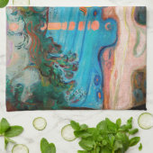 エドバードムンチ – ダンスオンビーチ キッチンタオル (折り畳み)