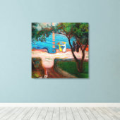 エドバードムンチ – ダンスオンビーチ キャンバスプリント (インサイチュ (ウッドフロア))