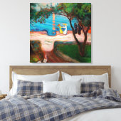 エドバードムンチ – ダンスオンビーチ キャンバスプリント (インサイチュ (寝室))