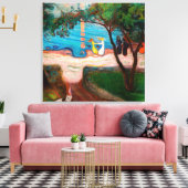 エドバードムンチ – ダンスオンビーチ キャンバスプリント (インサイチュ (リビング))