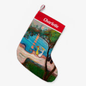 エドバードムンチ – ダンスオンビーチ スモールクリスマスストッキング (正面 (吊り時))