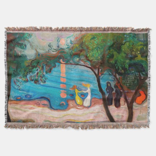 エドバードムンチ – ダンスオンビーチ スローブランケット (正面)