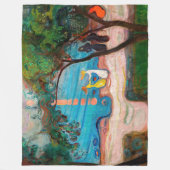 エドバードムンチ – ダンスオンビーチ フリースブランケット (正面)