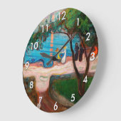 エドバードムンチ – ダンスオンビーチ ラージ壁時計 (傾斜)