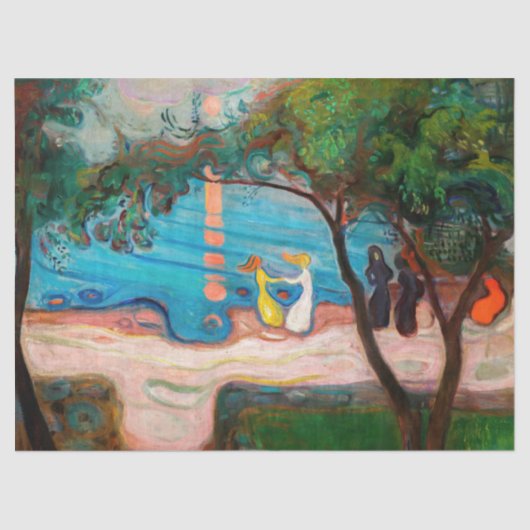 エドバードムンチ – ダンスオンビーチ 薄葉紙 (正面)