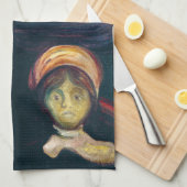 エドバードムンチ – 不安 キッチンタオル (四つ折り)