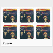 エドバードムンチ – 不安 スクエアシール (シート)