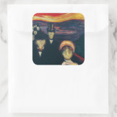 エドバードムンチ – 不安 スクエアシール (バッグ)