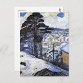 エドバードムンチ – 冬,クラジェロ ポストカード (正面/裏面)