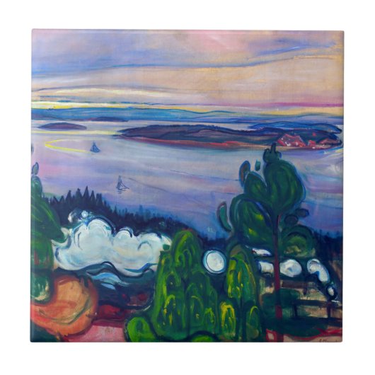 エドバードムンチ – 列車の煙 タイル (正面)