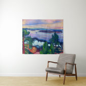 エドバードムンチ – 列車の煙 タペストリー (インサイチュ(横))