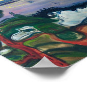 エドバードムンチ – 列車の煙 ポスター (角)