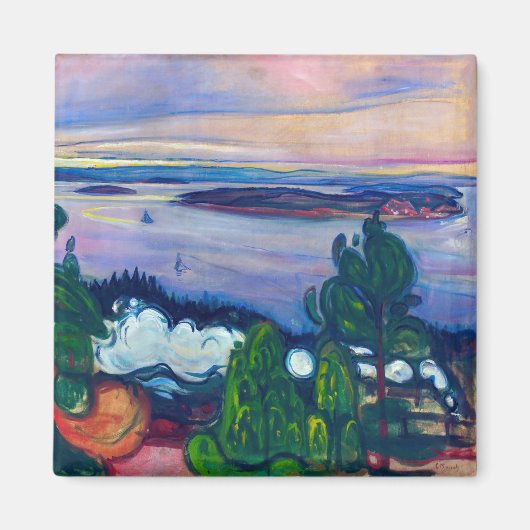 エドバードムンチ – 列車の煙 マグネット (正面)