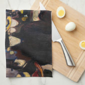 エドバードムンチ – 夕べオンカールヨハン通り キッチンタオル (四つ折り)