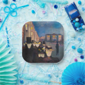 エドバードムンチ – 夕べオンカールヨハン通り ペーパープレート (パーティー)