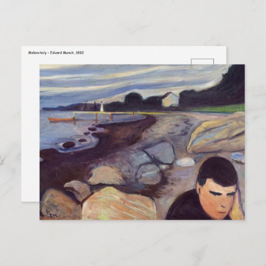 エドバードムンチ – 憂鬱 ポストカード (正面/裏面)