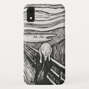 エドバード·マンチの白と黒の叫び iPhone XRケース