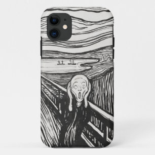 エドバード・マンチの白黒の叫び iPhone 11 ケース