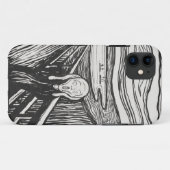 エドバード・マンチの白黒の叫び Case-Mate iPhoneケース (裏面(横))