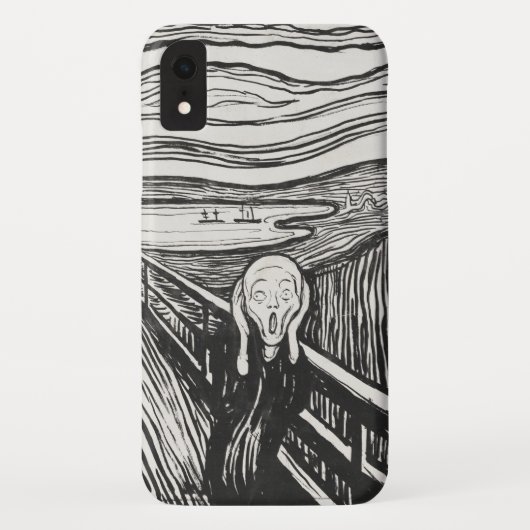 エドバード・マンチの白黒の叫び Case-Mate iPhoneケース (裏面)