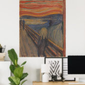 エドバード・ムンクによる恐怖の叫び声1893 ポスター (ホームオフィス)