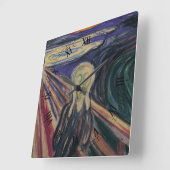 エドバード・ムンクによる悲鳴、ヴィンテージ表現主義 スクエア壁時計 (傾斜)