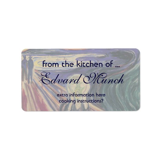 エドバード・ムンクによる悲鳴、ヴィンテージ表現主義 ラベル (正面)