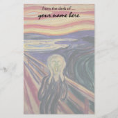 エドバード・ムンクによる悲鳴、ヴィンテージ表現主義 便箋 (正面)