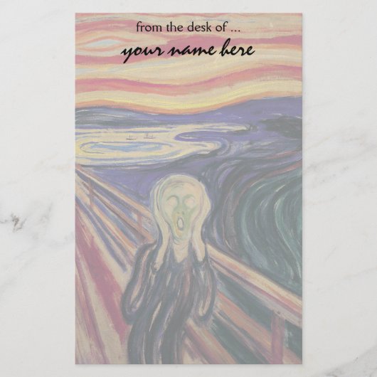 エドバード・ムンクによる悲鳴、ヴィンテージ表現主義 便箋 (正面)