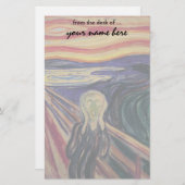 エドバード・ムンクによる悲鳴、ヴィンテージ表現主義 便箋 (正面/裏面)