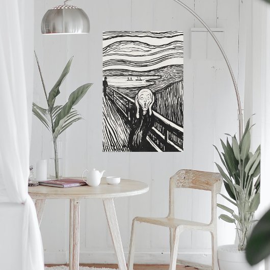 エドバード・ムンクによる悲鳴(1895)。 ポスター