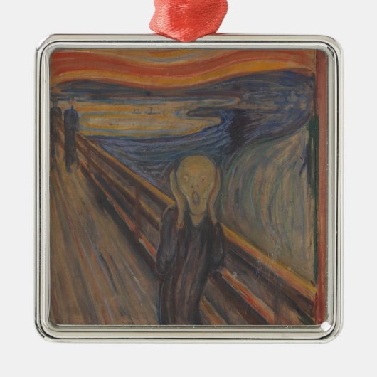 エドバード・ムンクによる自然の悲鳴1893 メタルオーナメント (正面)