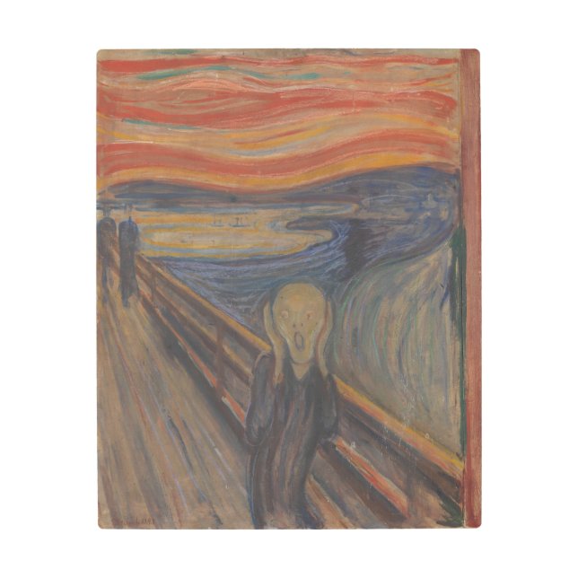 エドバード・ムンクによる自然の悲鳴1893 メタルプリント (正面)