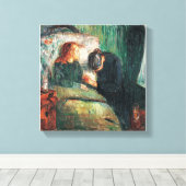 エドバード・ムンクの病気の子は、ソフィーを見せつける キャンバスプリント (インサイチュ (ウッドフロア))