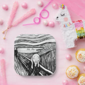 エドバード・ムンク – 悲鳴のリソグラフィ ペーパープレート (パーティー)