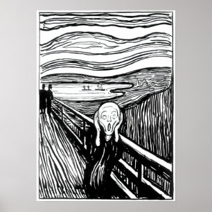 エドバード・ムンク – 悲鳴のリソグラフィ ポスター