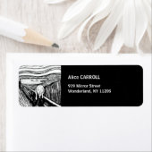 エドバード・ムンク – 悲鳴のリソグラフィ ラベル (インサイチュ)